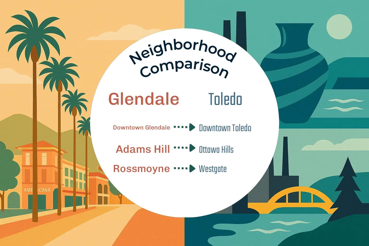 Glendale vs Toledo Neighborhood Comparison