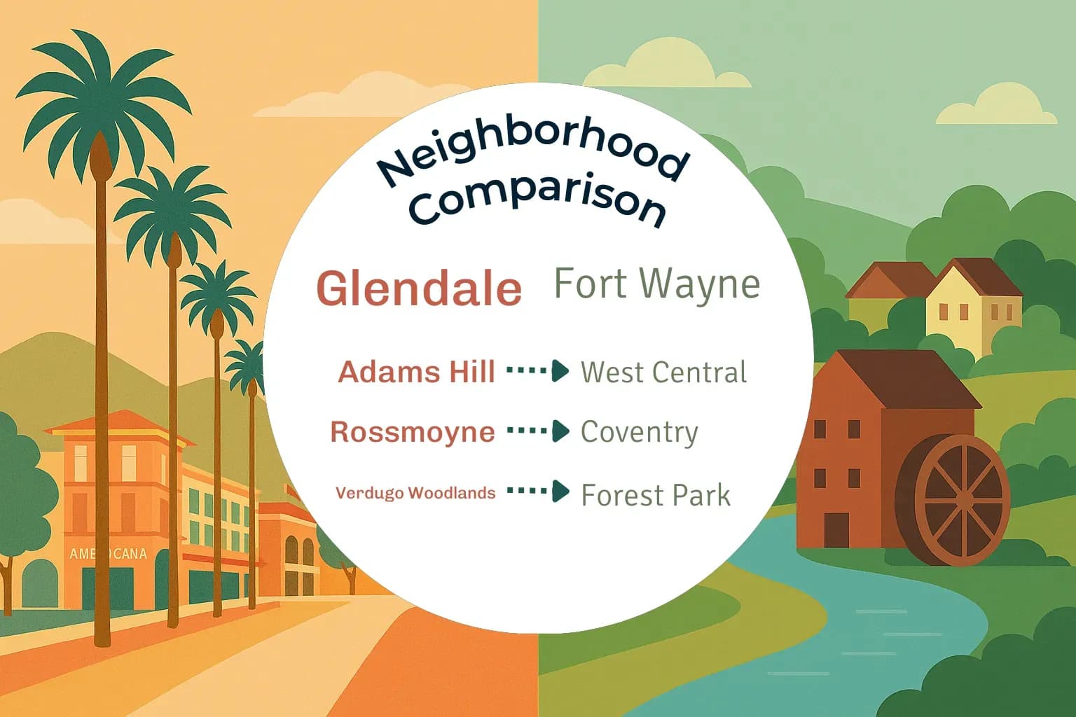 Glendale vs Fort Wayne Neighborhood Comparison