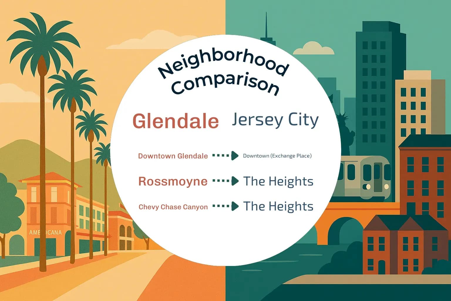 Glendale vs Jersey City Neighborhood Comparison
