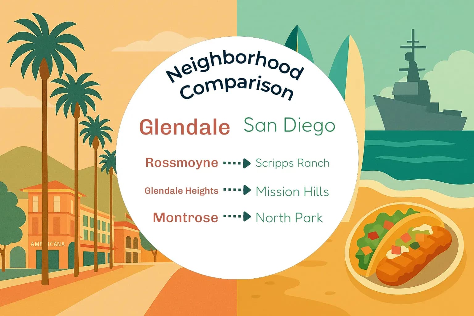 Glendale vs San Diego Neighborhood Comparison