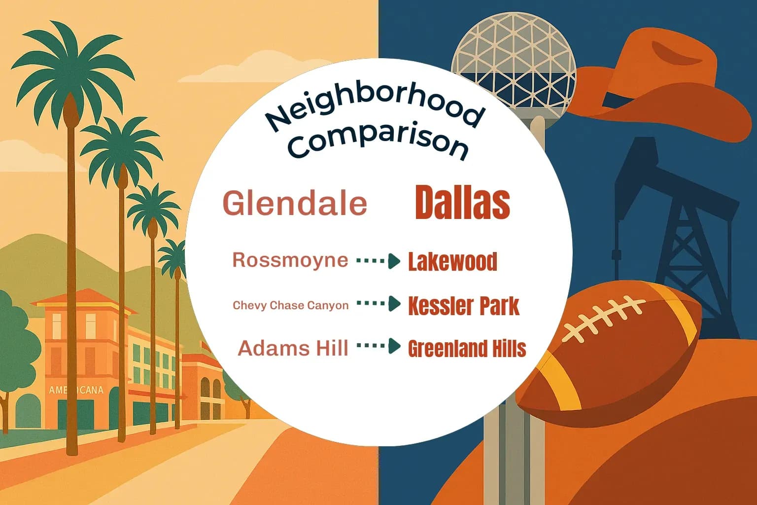 Glendale vs Dallas Neighborhood Comparison