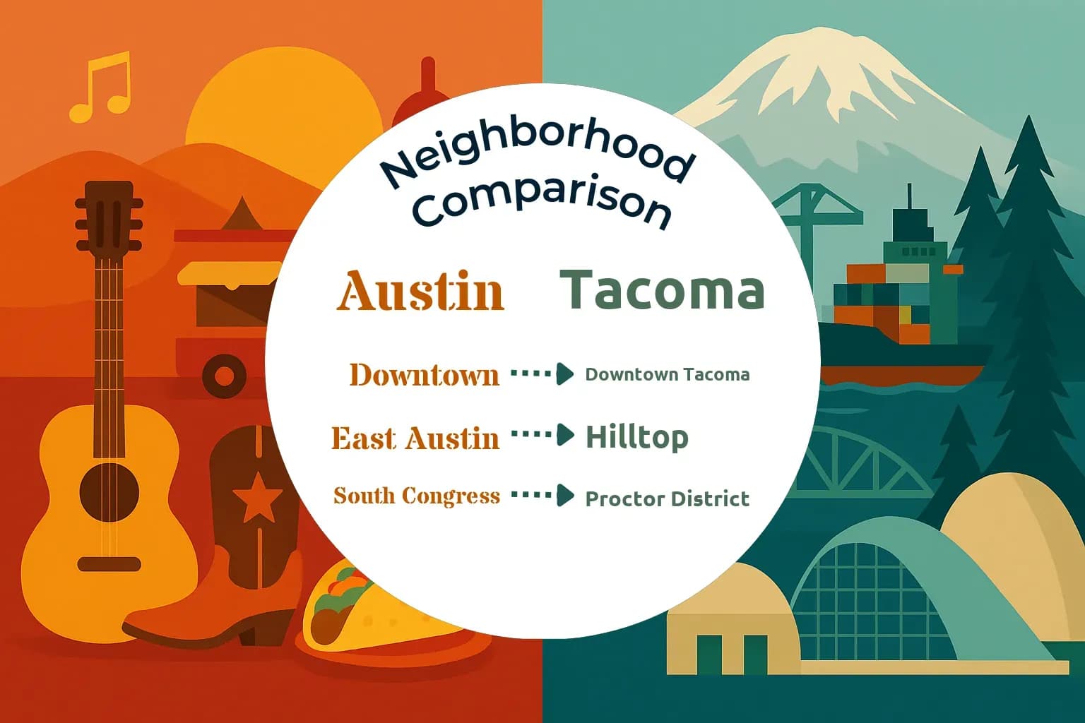 Austin vs Tacoma Neighborhood Comparison
