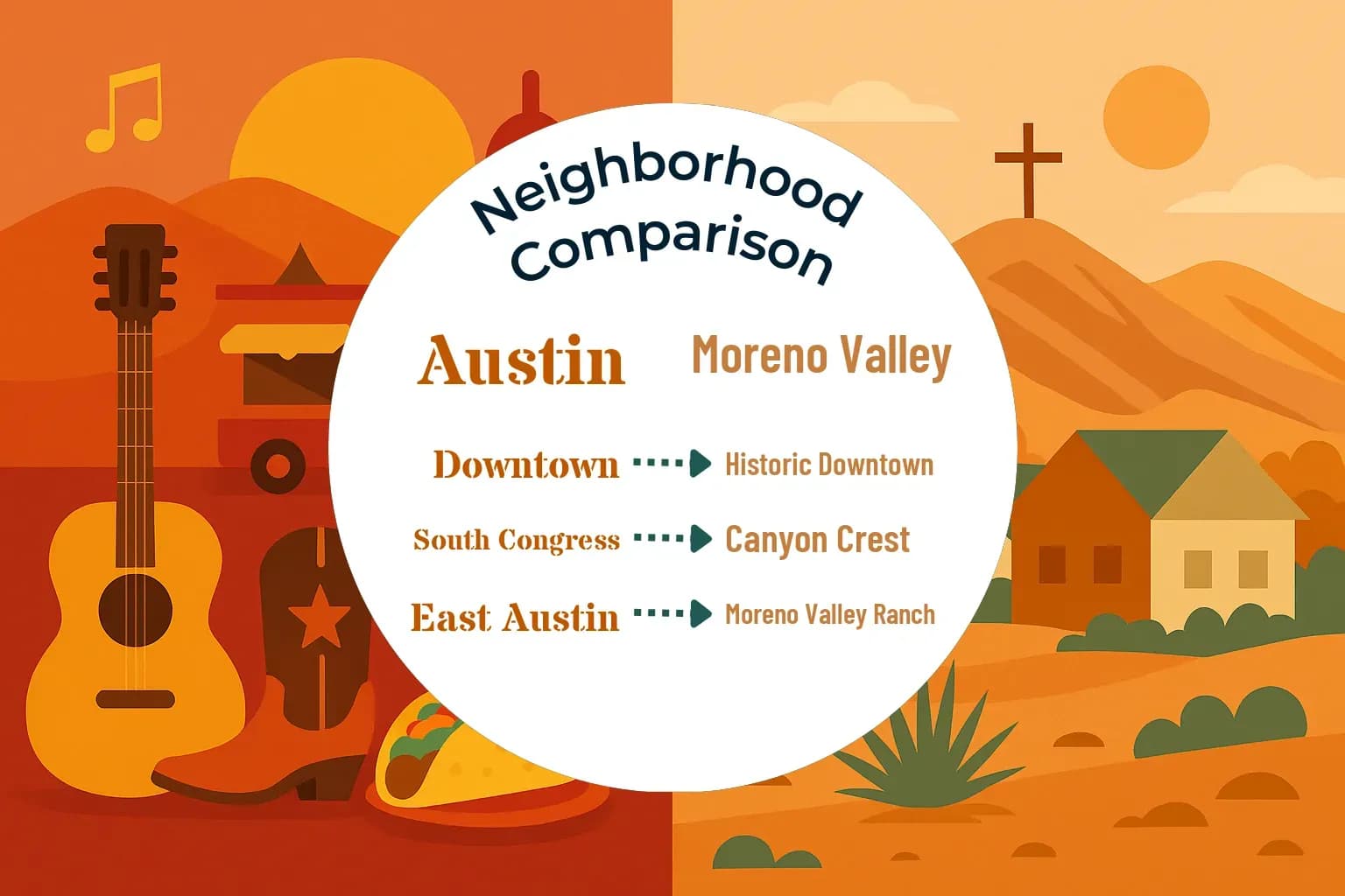 Austin vs Moreno Valley Neighborhood Comparison