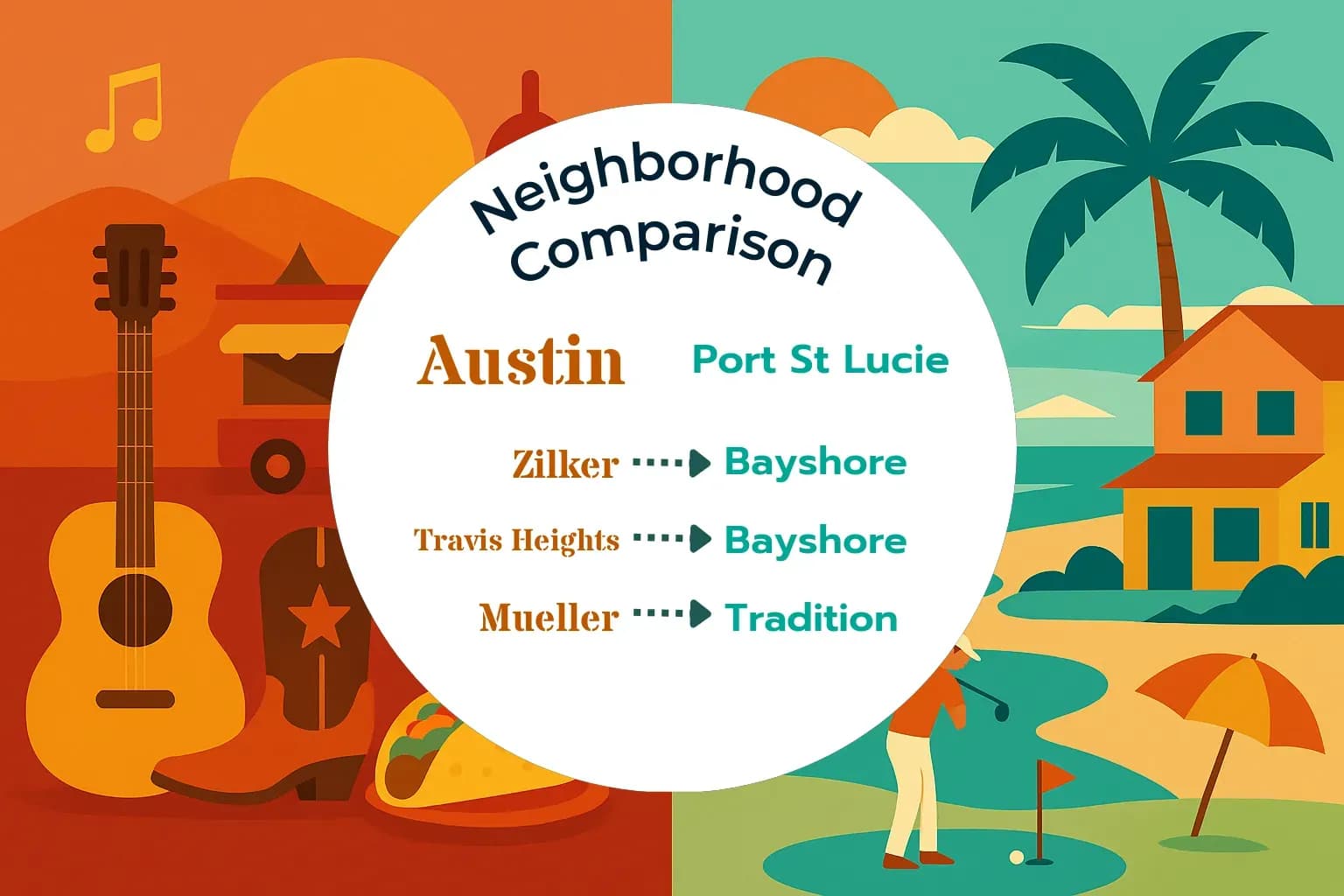 Austin vs Port St. Lucie Neighborhood Comparison