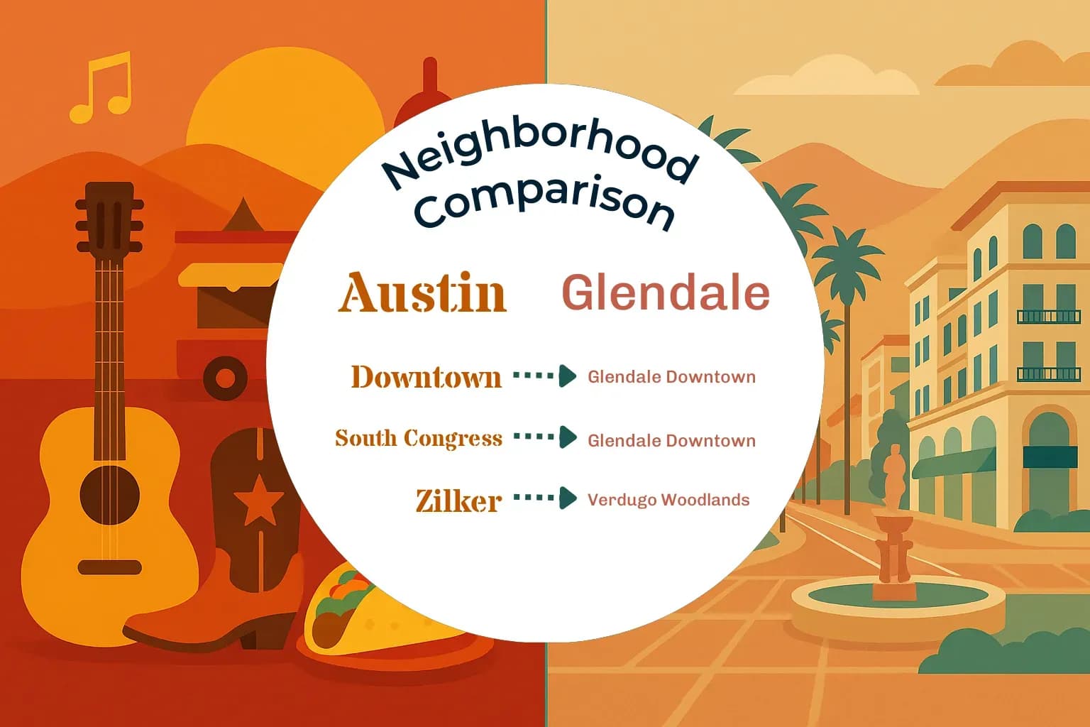 Austin vs Glendale Neighborhood Comparison