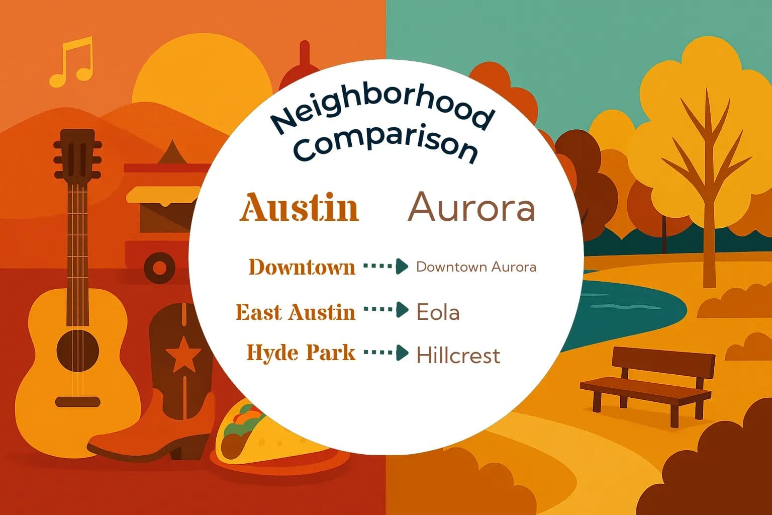 Austin vs Aurora Neighborhood Comparison