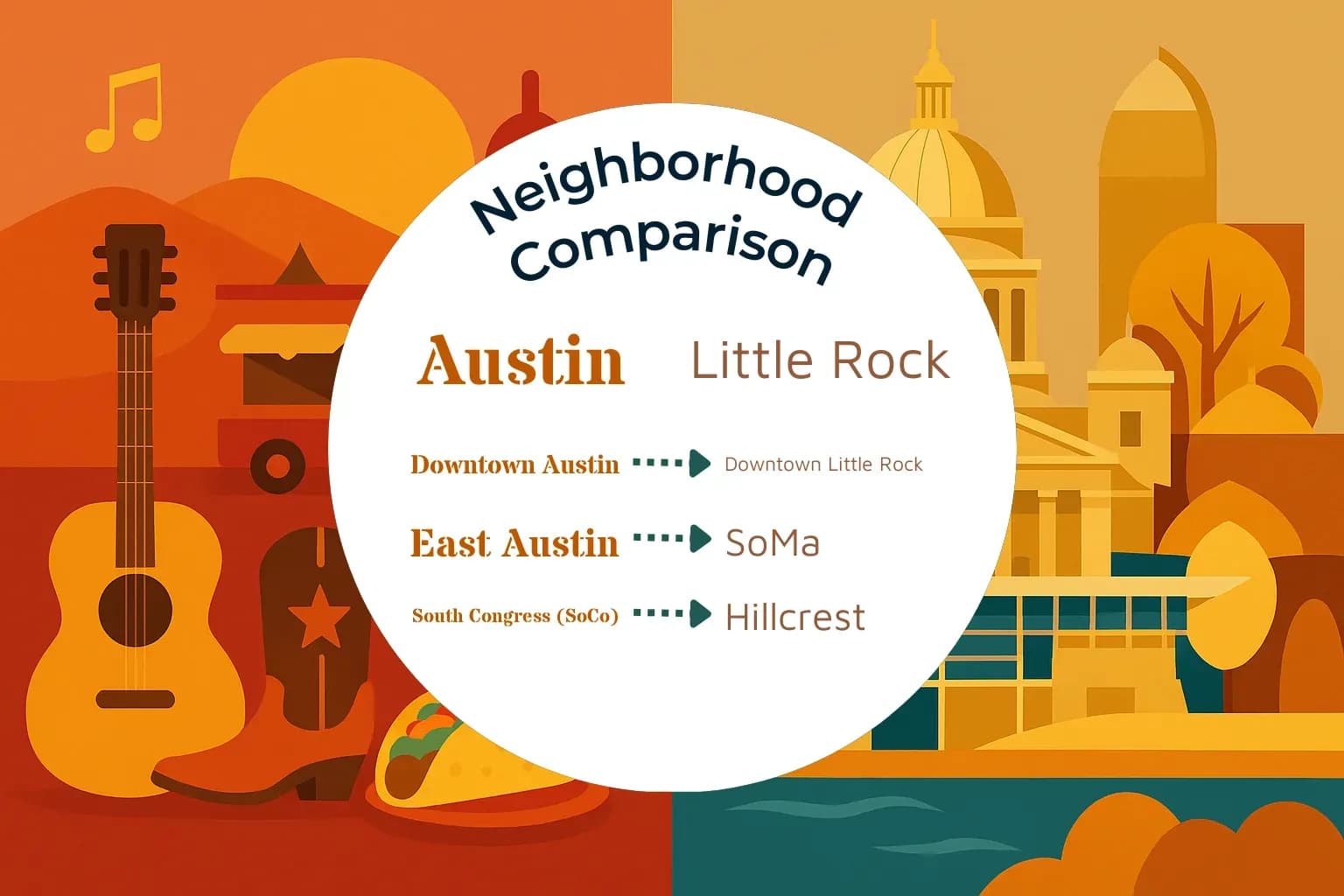 Austin vs Little Rock Neighborhood Comparison