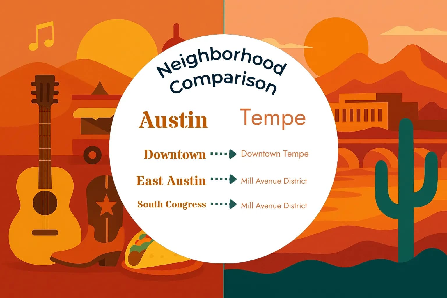 Austin vs Tempe Neighborhood Comparison