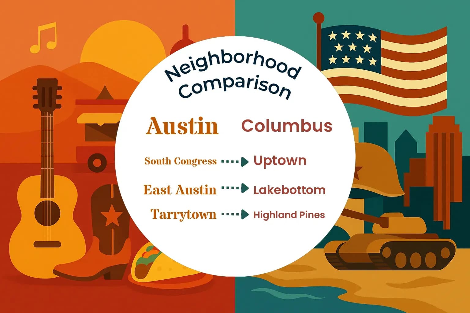 Austin vs Columbus Neighborhood Comparison
