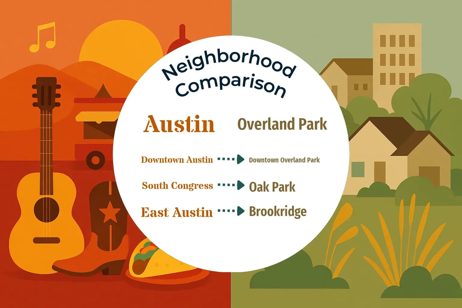 Austin vs Overland Park Neighborhood Comparison