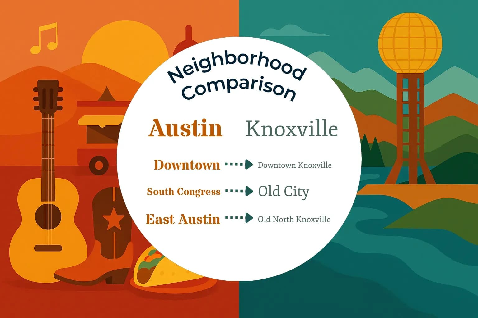 Austin vs Knoxville Neighborhood Comparison