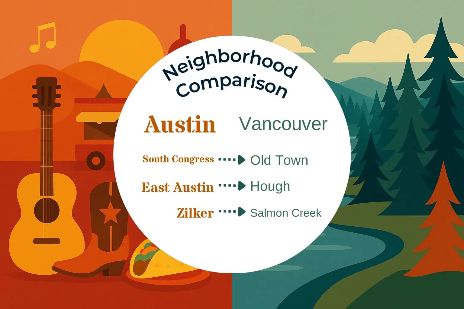 Austin vs Vancouver Neighborhood Comparison
