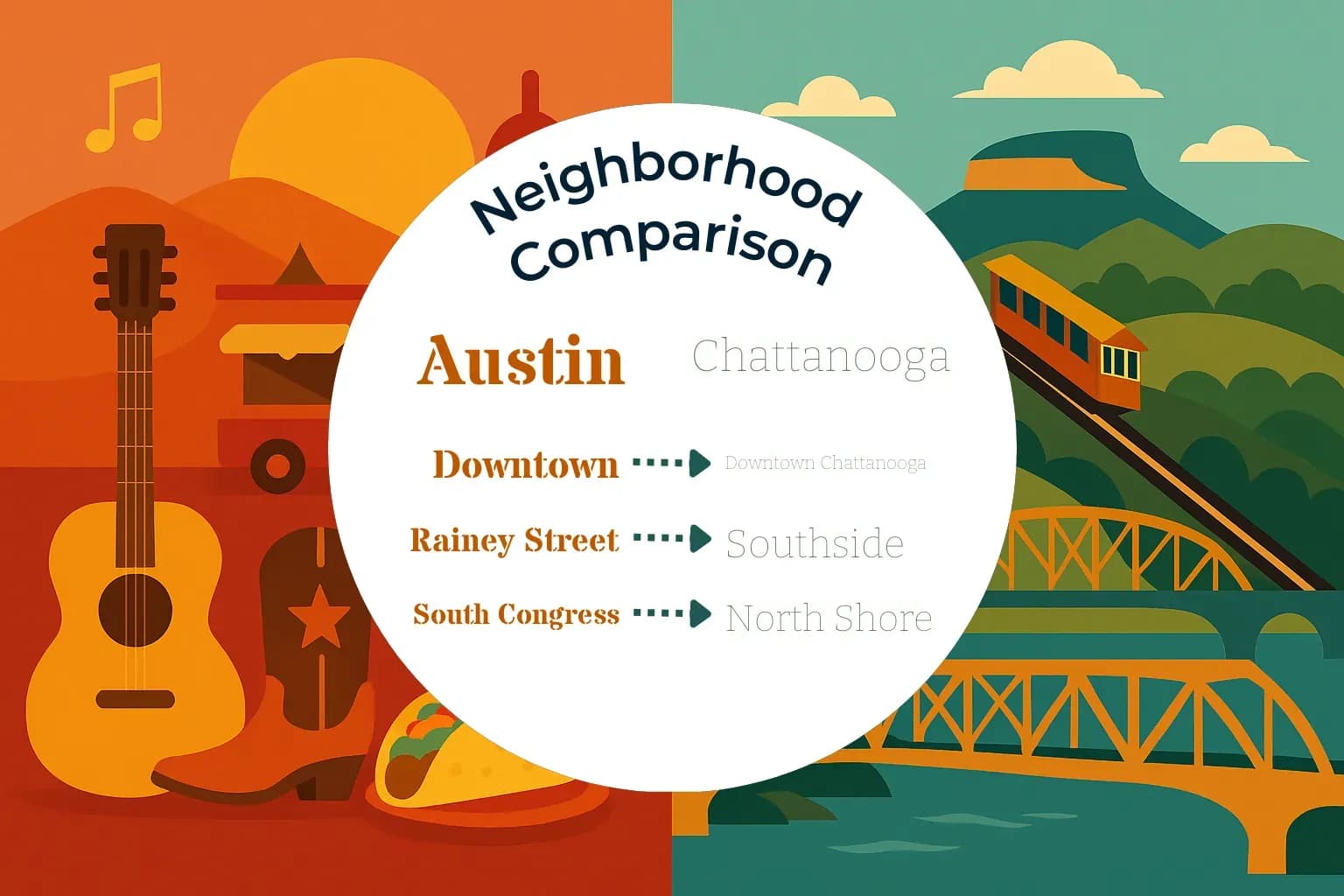 Austin vs Chattanooga Neighborhood Comparison