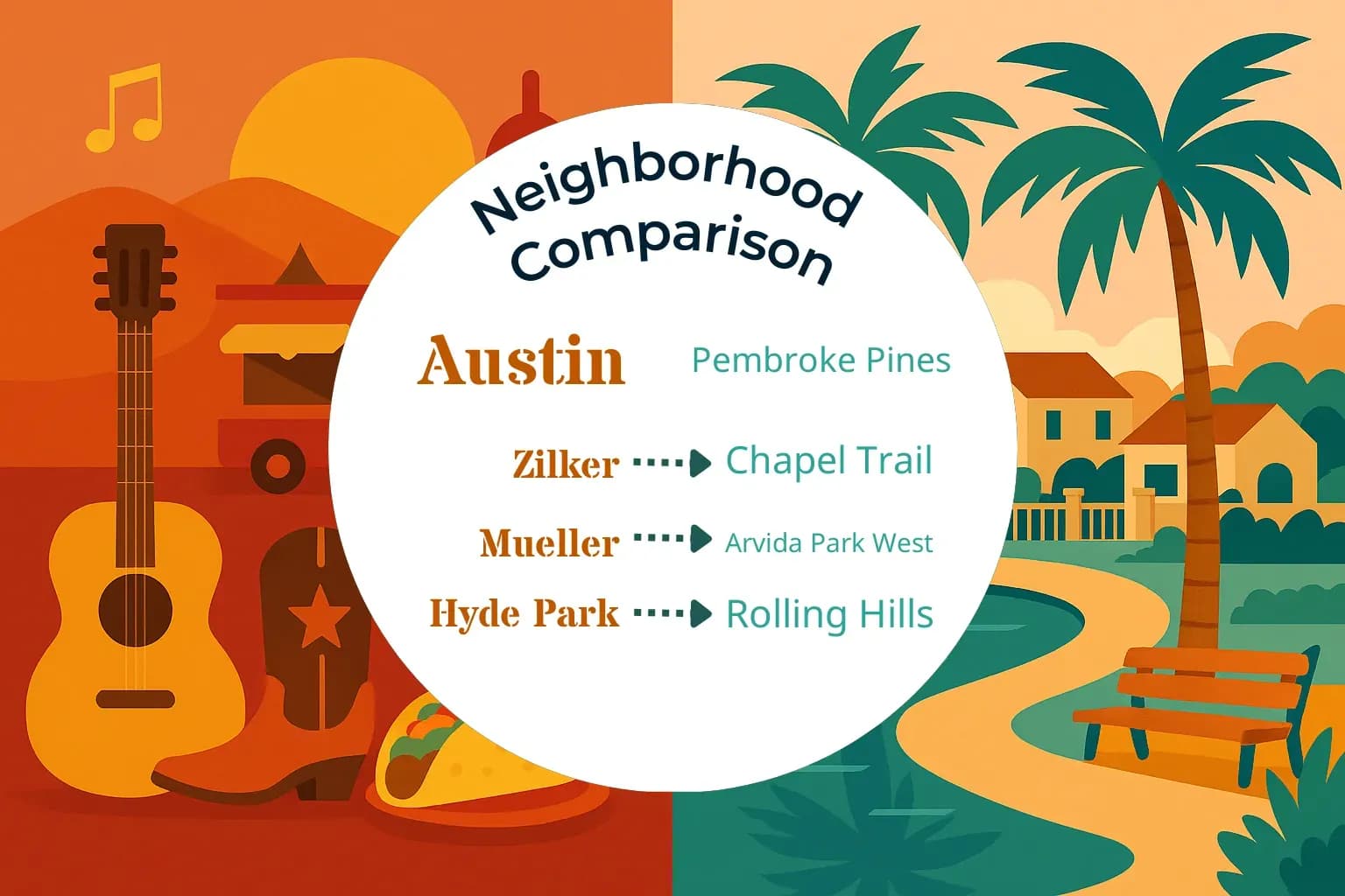 Austin vs Pembroke Pines Neighborhood Comparison