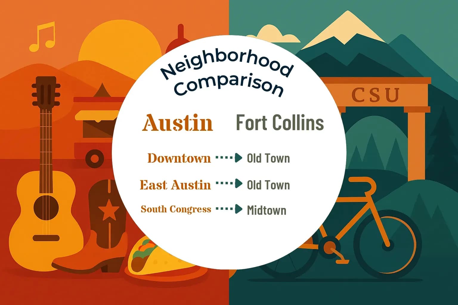 Austin vs Fort Collins Neighborhood Comparison