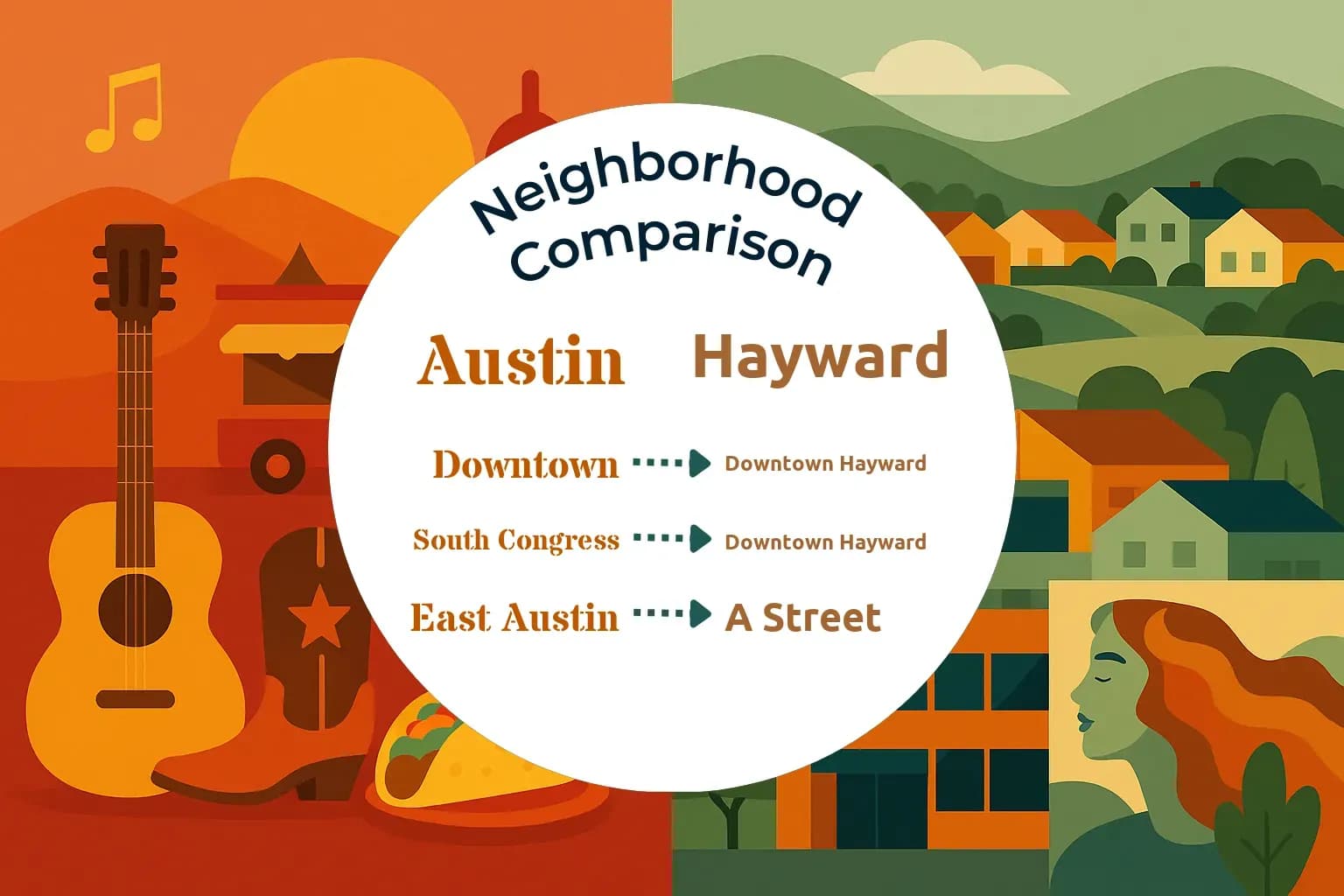 Austin vs Hayward Neighborhood Comparison