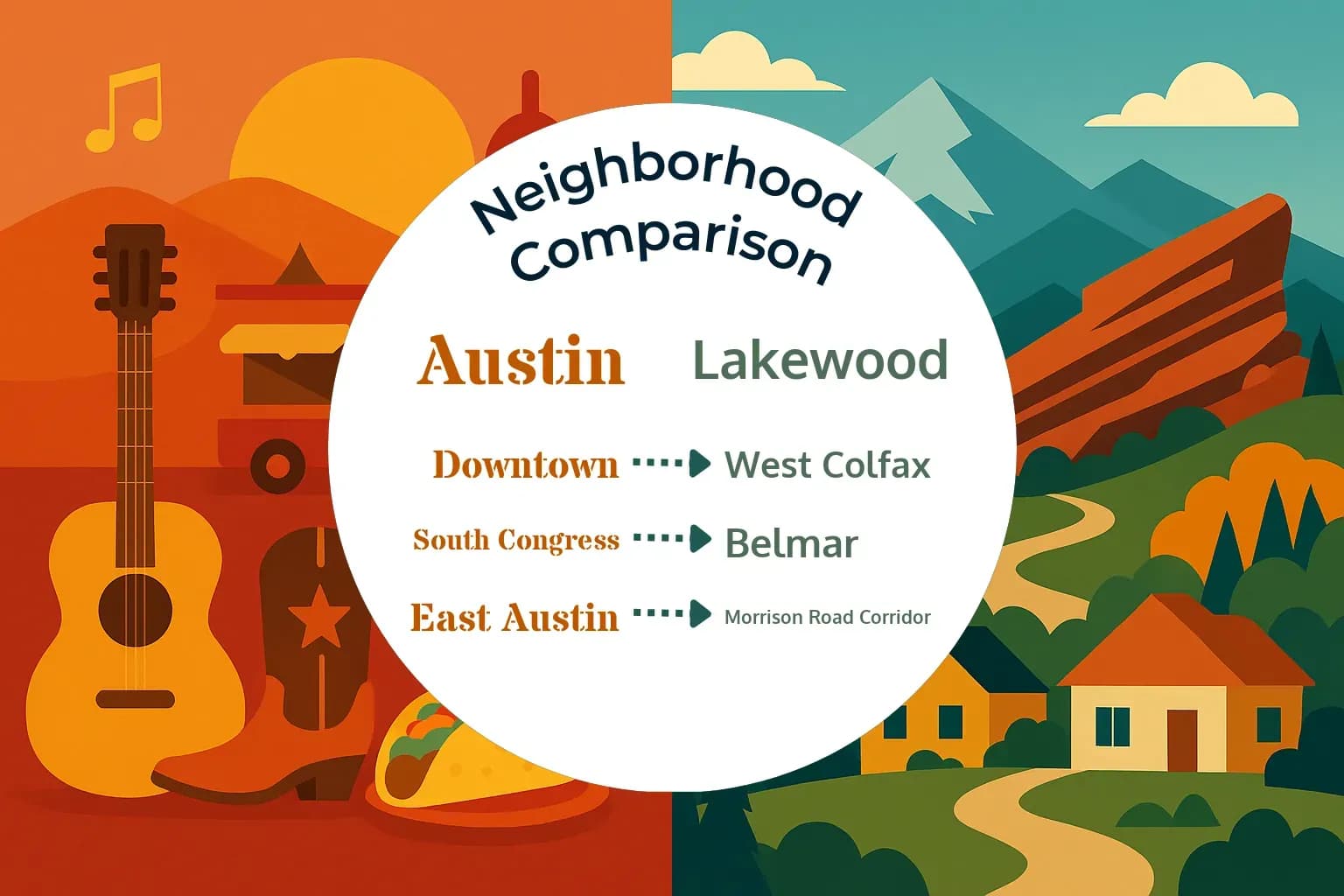 Austin vs Lakewood Neighborhood Comparison