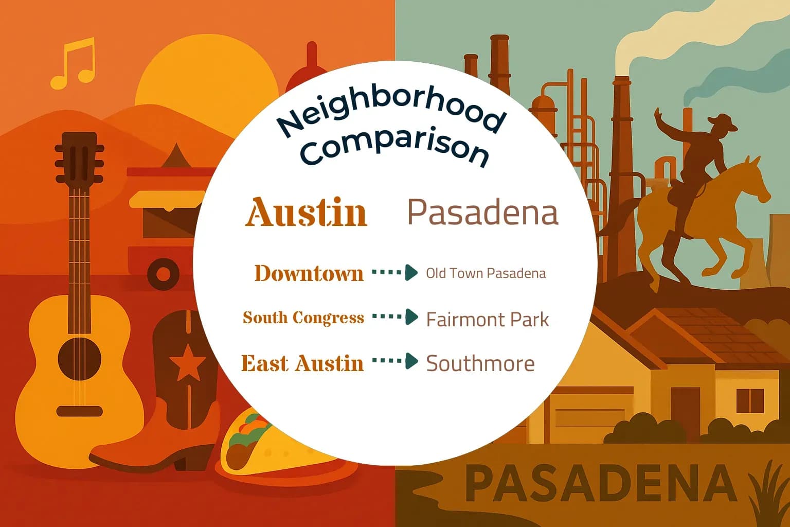 Austin vs Pasadena Neighborhood Comparison