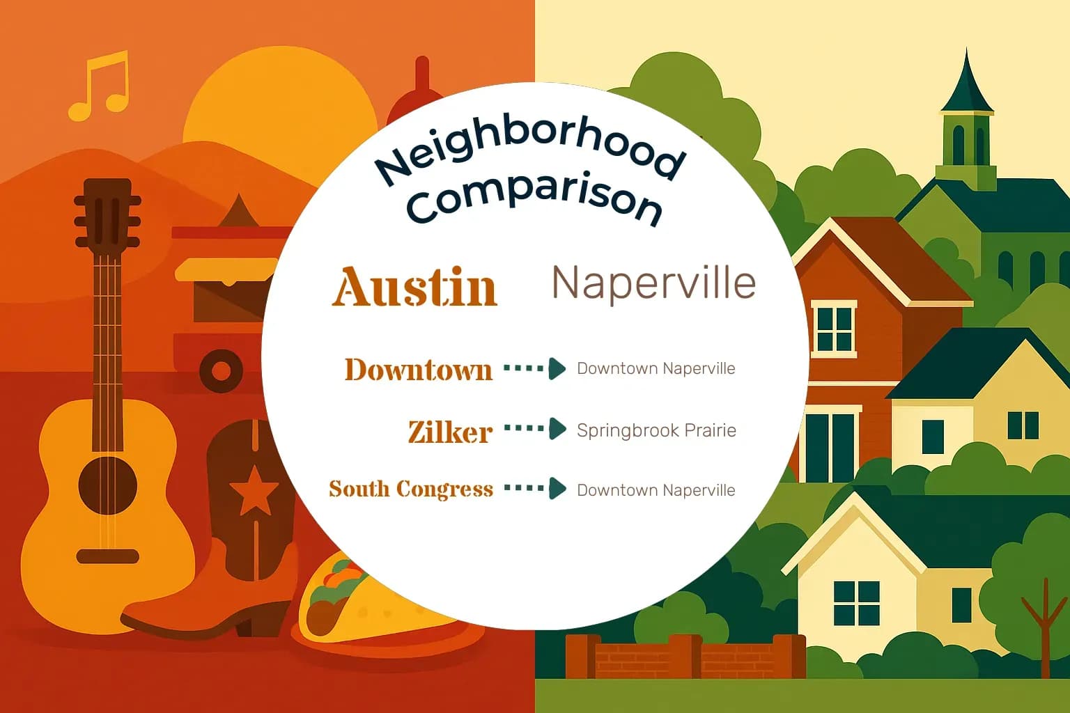 Austin vs Naperville Neighborhood Comparison