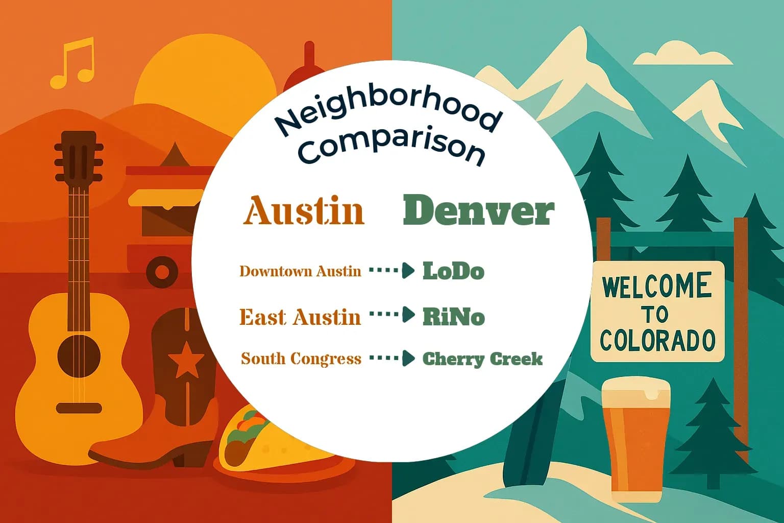 Austin vs Denver Neighborhood Comparison