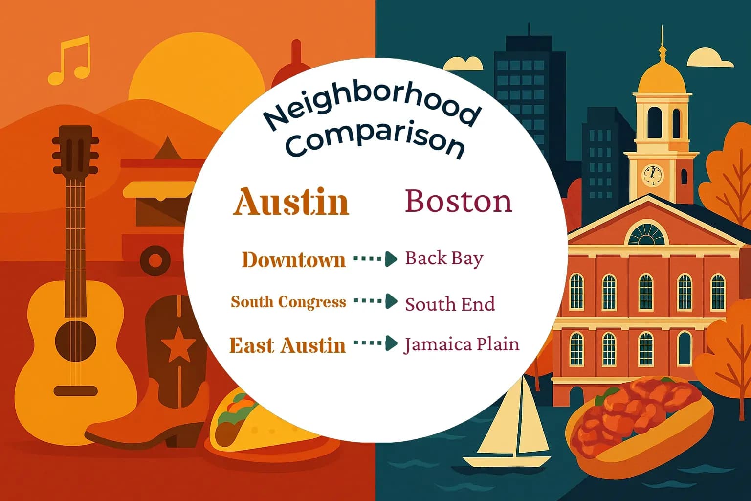 Austin vs Boston Neighborhood Comparison