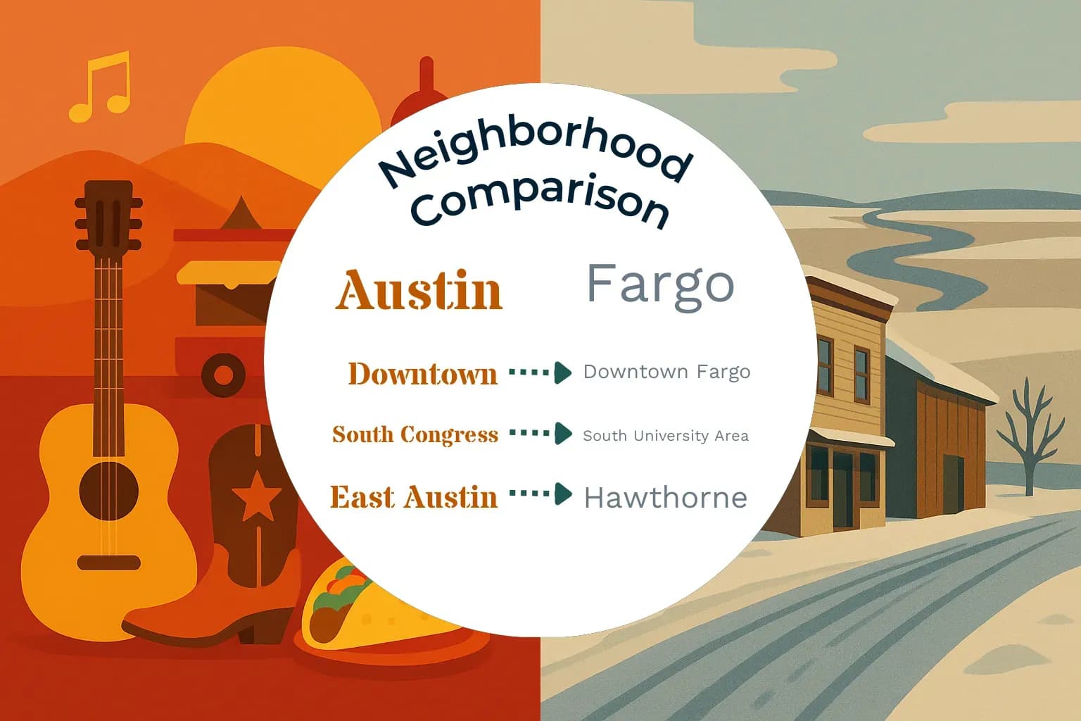 Austin vs Fargo Neighborhood Comparison