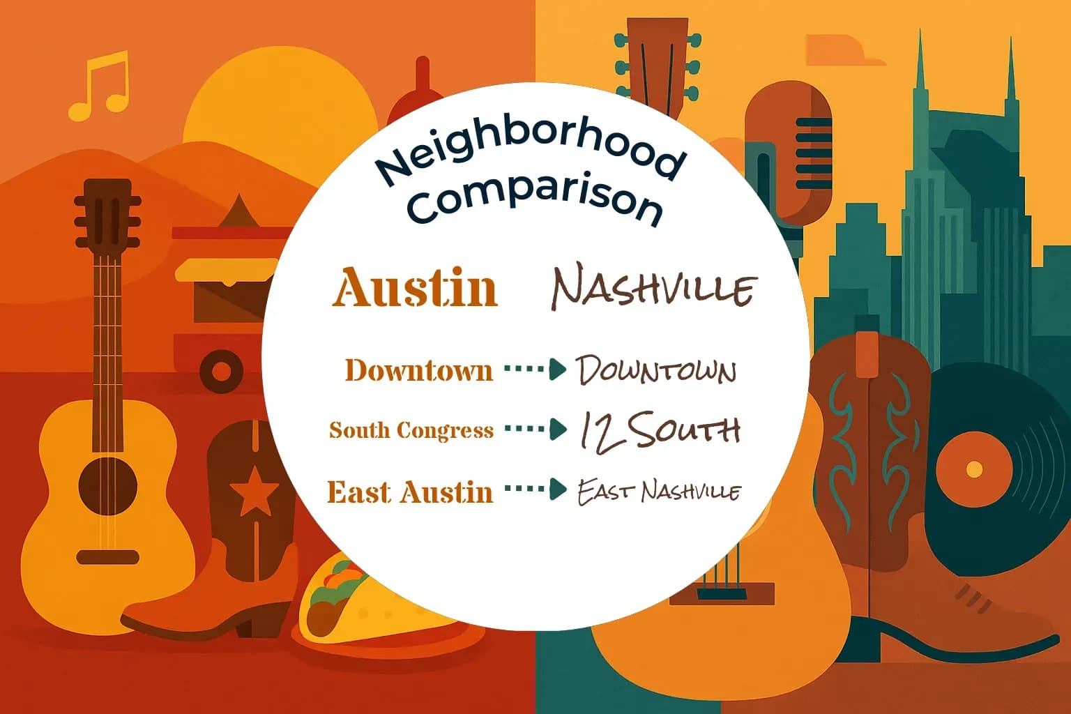 Austin vs Nashville Neighborhood Comparison