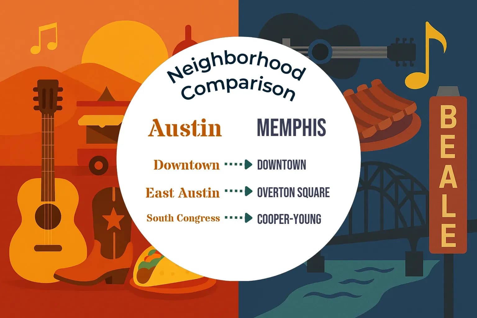 Austin vs Memphis Neighborhood Comparison