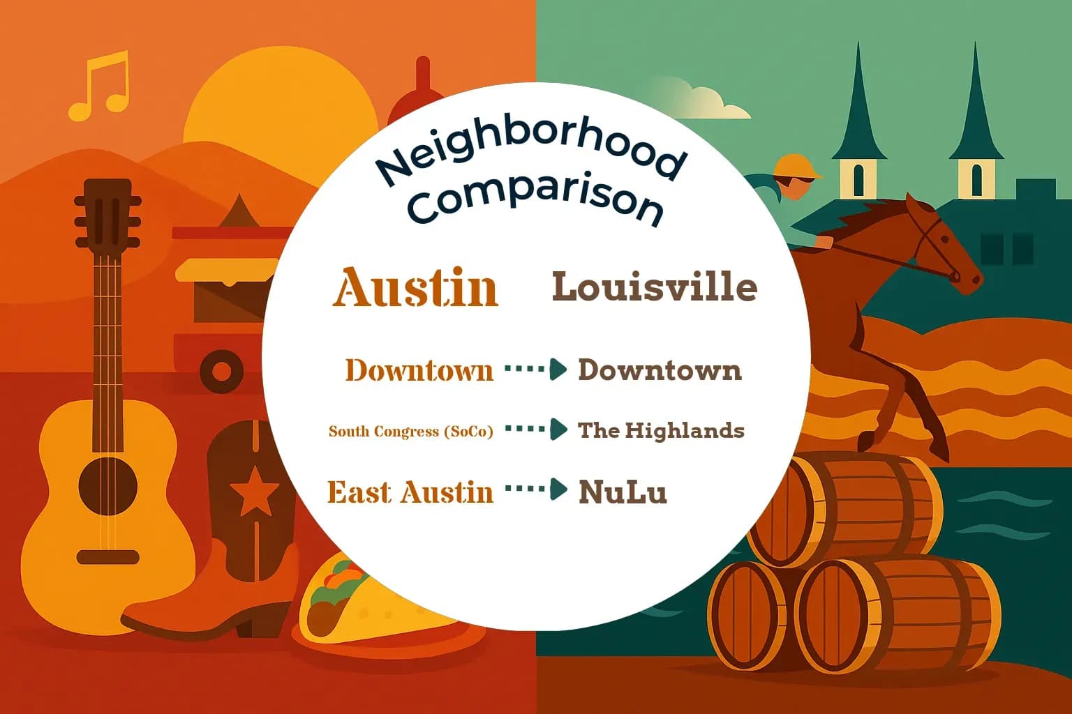 Austin vs Louisville Neighborhood Comparison