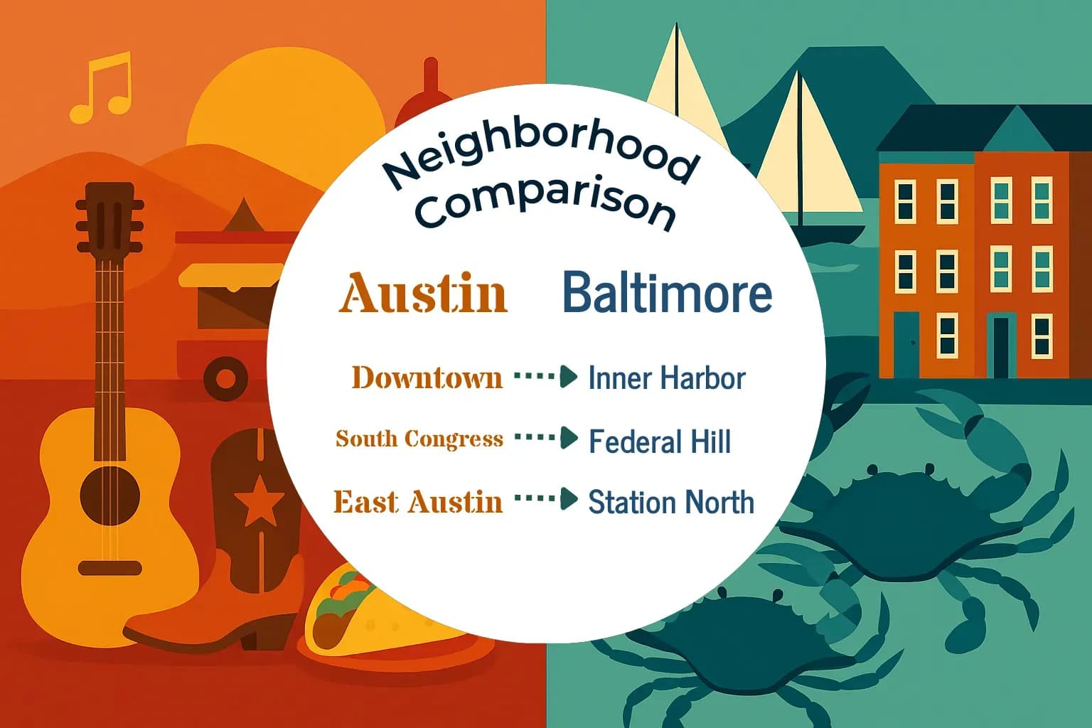Austin vs Baltimore Neighborhood Comparison