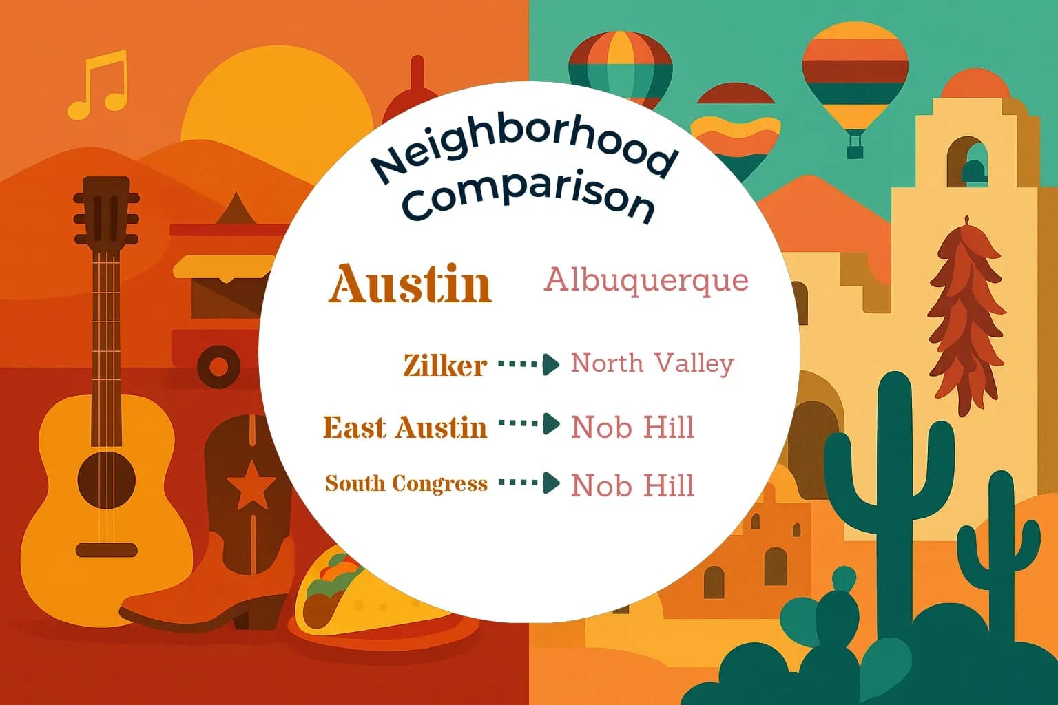Austin vs Albuquerque Neighborhood Comparison