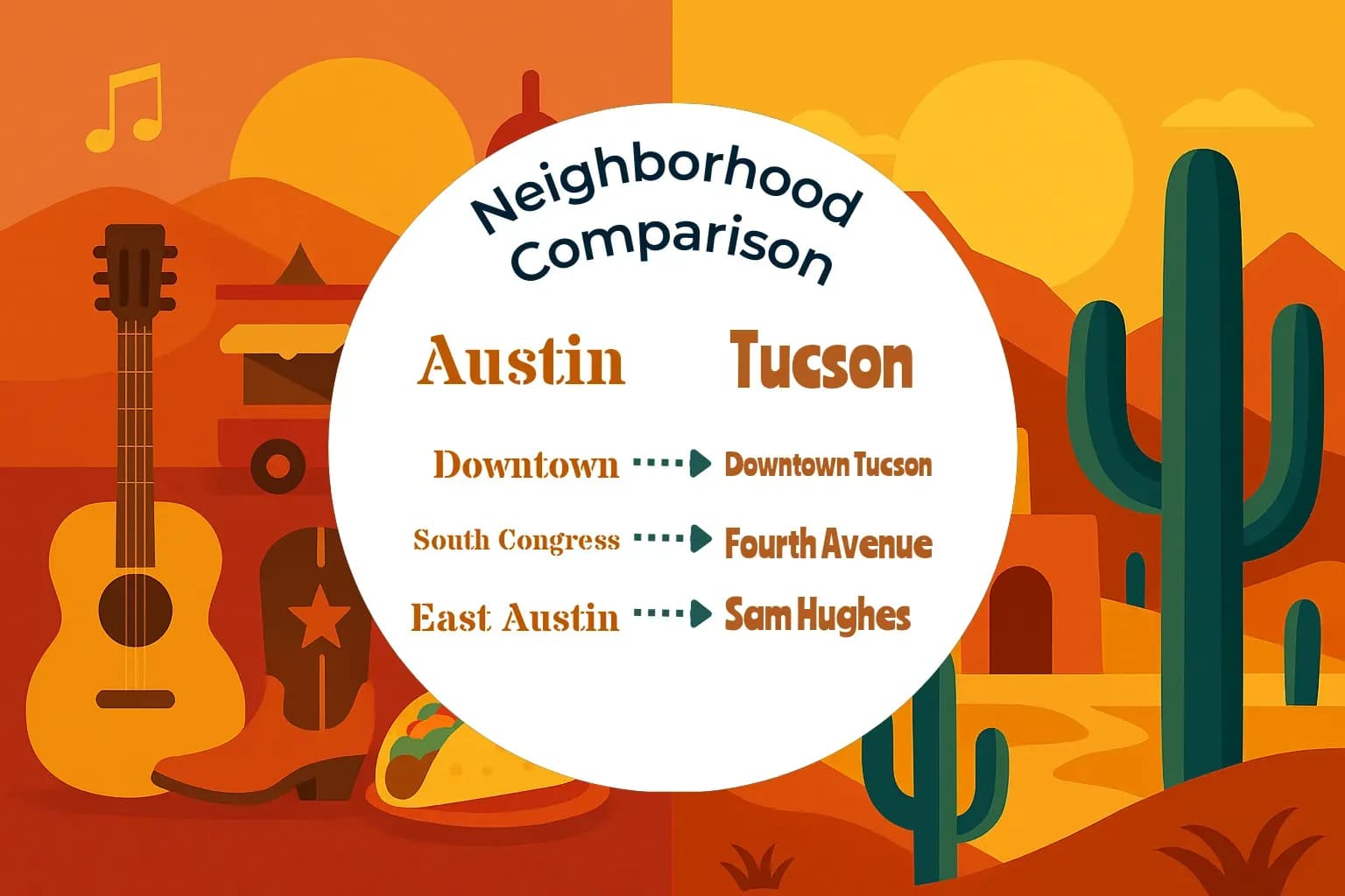 Austin vs Tucson Neighborhood Comparison