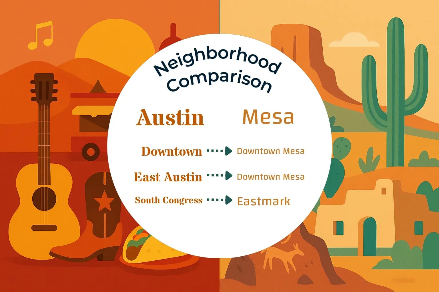 Austin vs Mesa Neighborhood Comparison