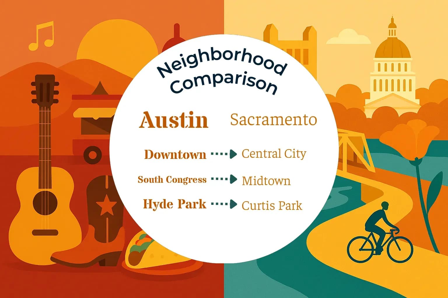Austin vs Sacramento Neighborhood Comparison