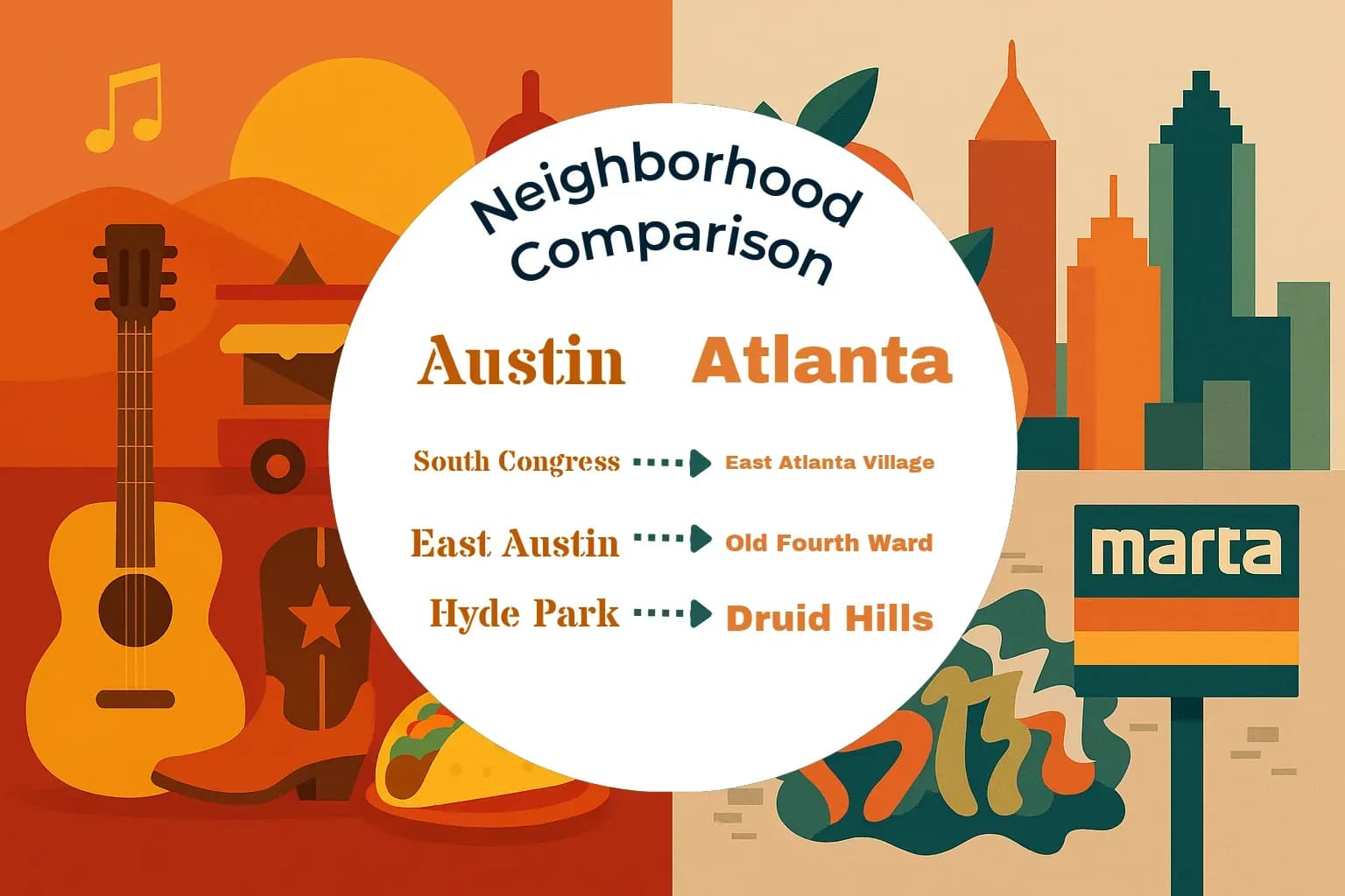 Austin vs Atlanta Neighborhood Comparison