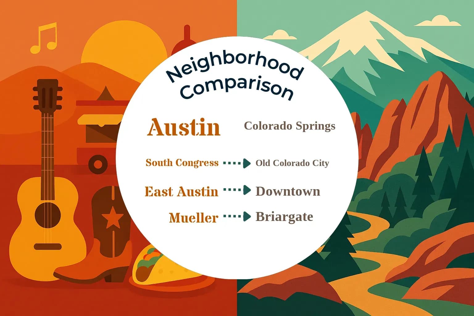 Austin vs Colorado Springs Neighborhood Comparison