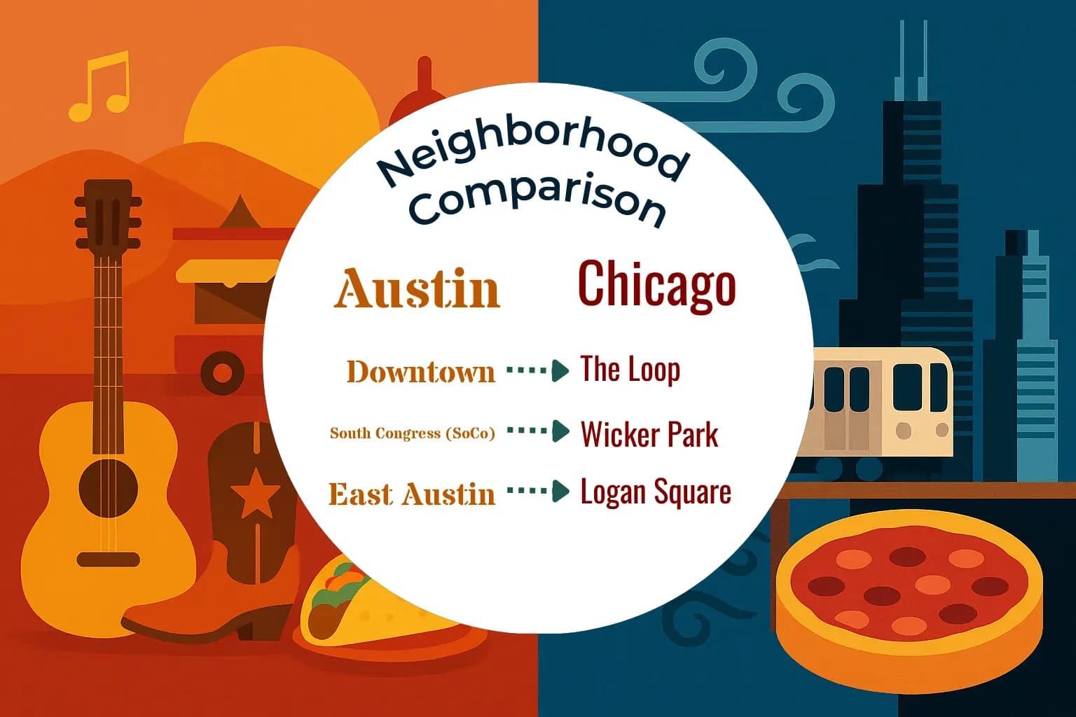 Austin vs Chicago Neighborhood Comparison