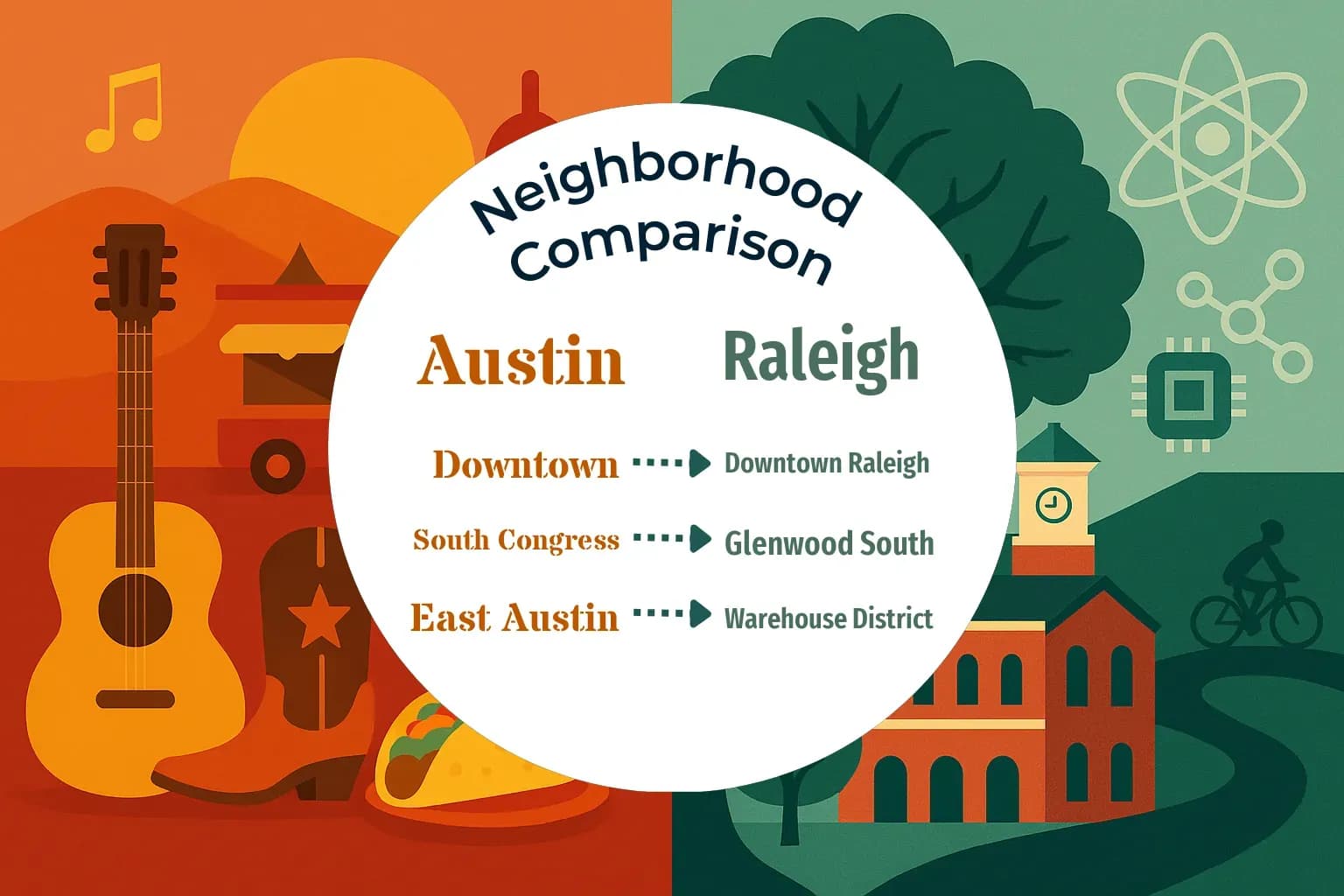 Austin vs Raleigh Neighborhood Comparison