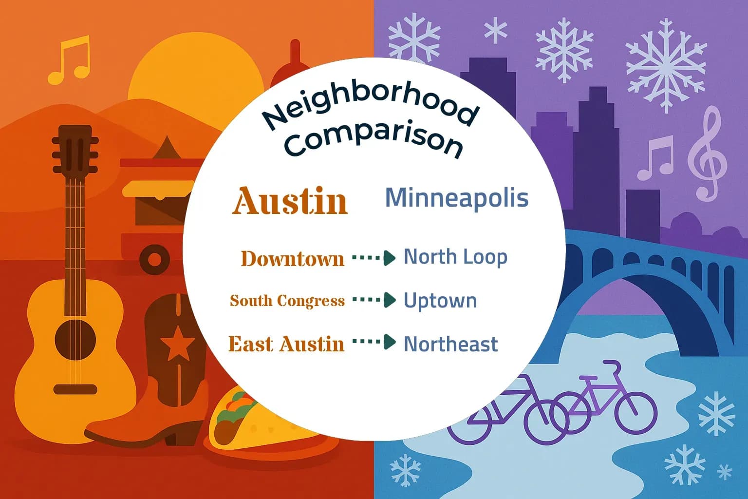 Austin vs Minneapolis Neighborhood Comparison