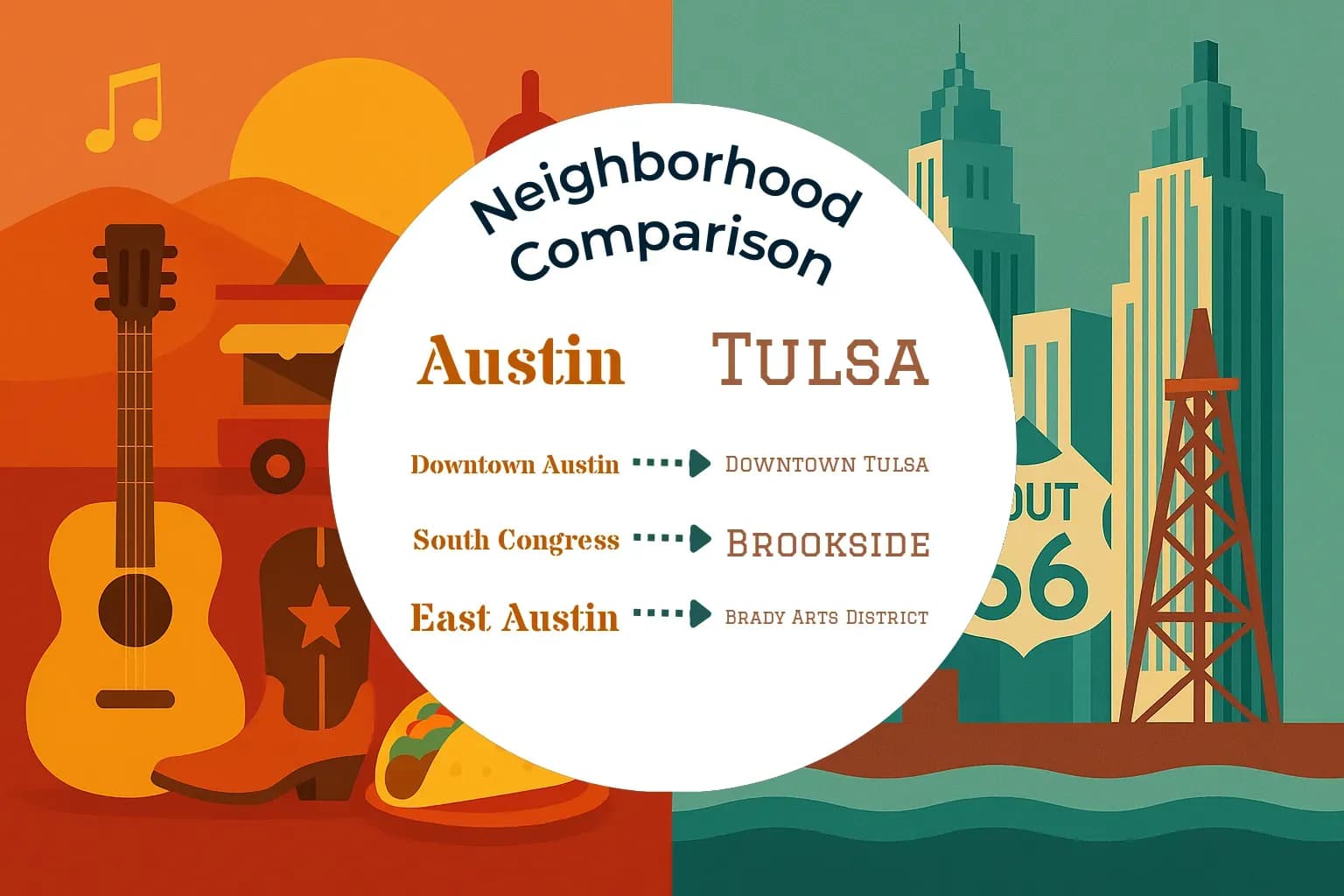 Austin vs Tulsa Neighborhood Comparison