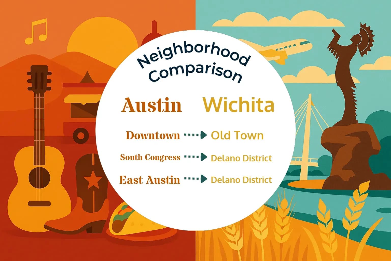 Austin vs Wichita Neighborhood Comparison