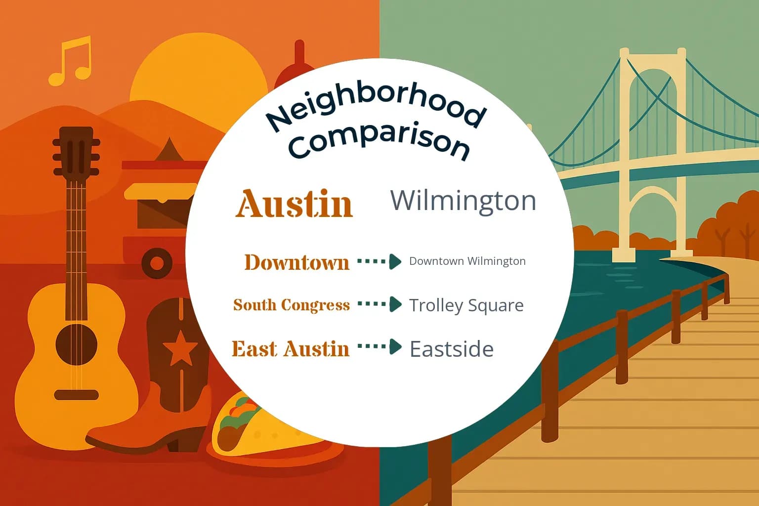 Austin vs Wilmington Neighborhood Comparison