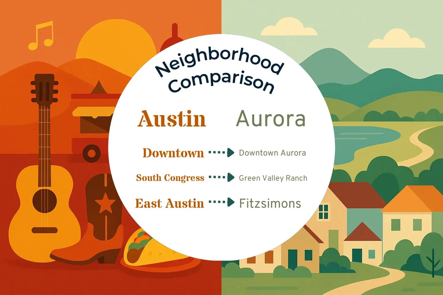 Austin vs Aurora Neighborhood Comparison