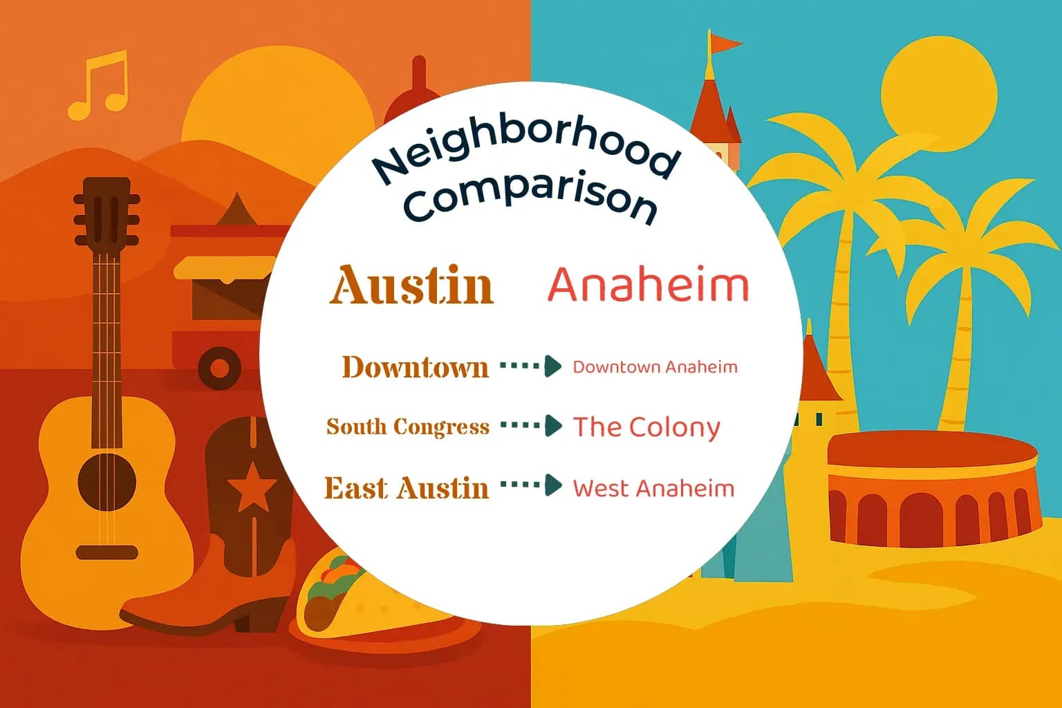 Austin vs Anaheim Neighborhood Comparison