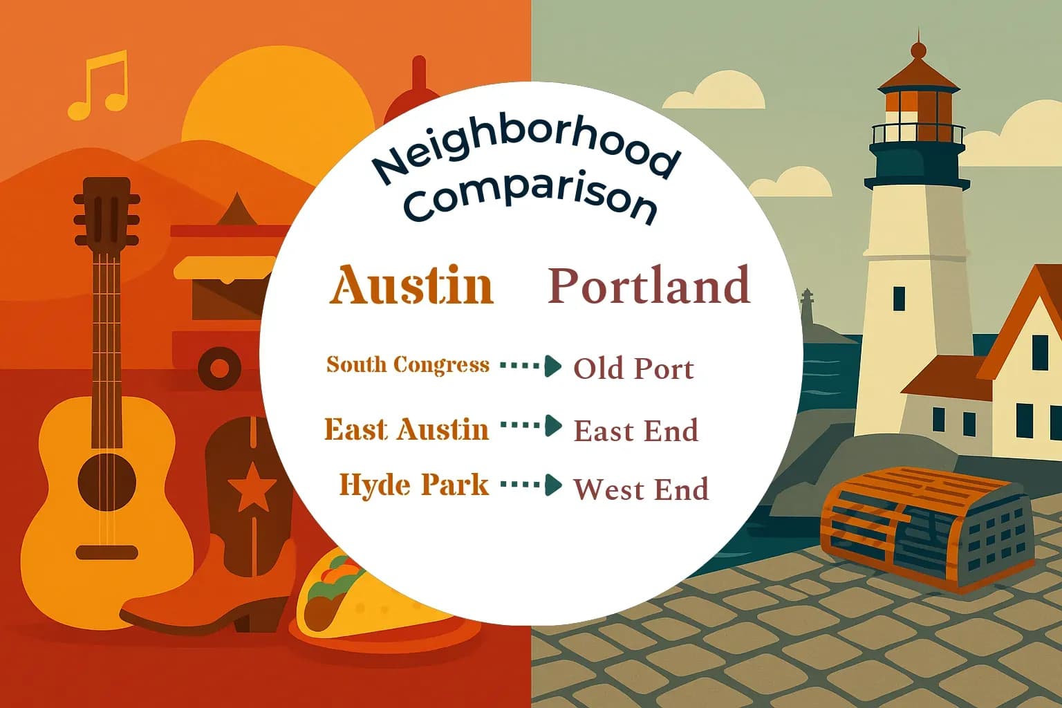 Austin vs Portland Neighborhood Comparison