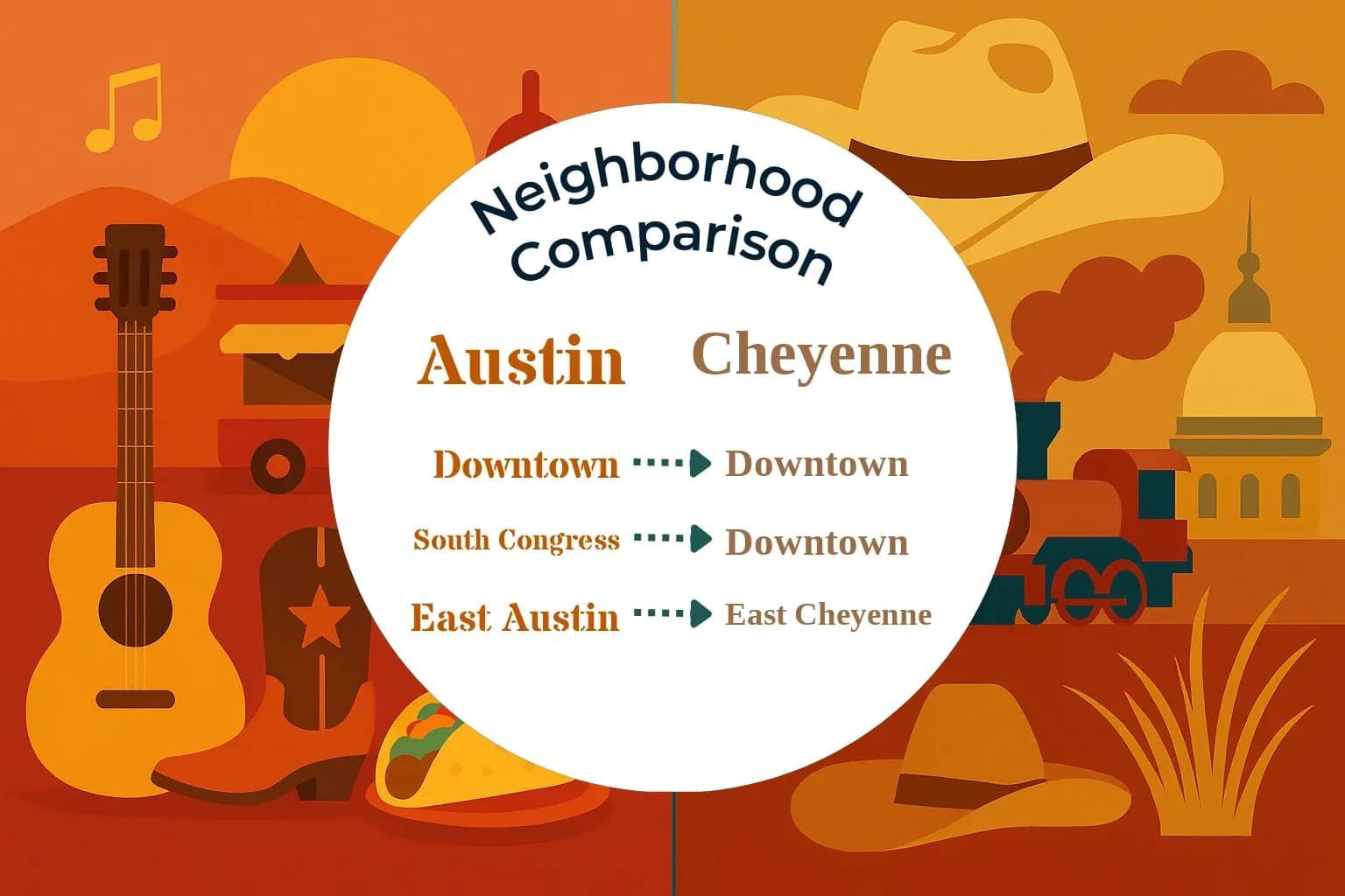 Austin vs Cheyenne Neighborhood Comparison