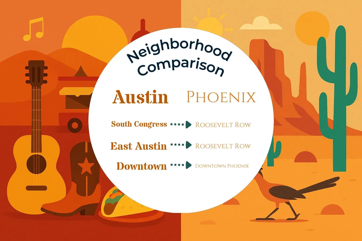 Austin vs Phoenix Neighborhood Comparison