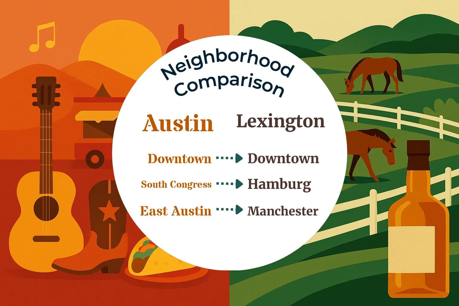 Austin vs Lexington Neighborhood Comparison