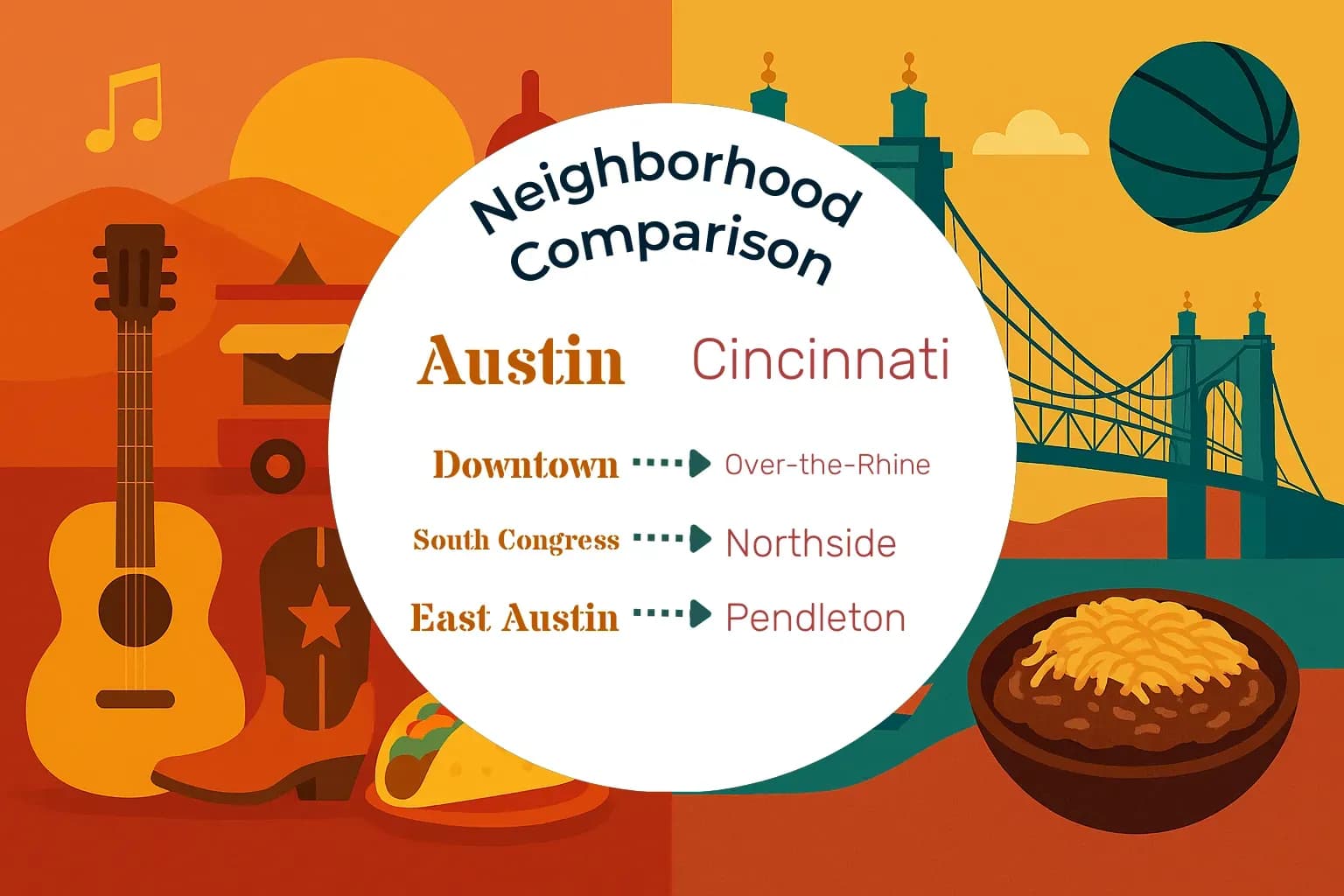 Austin vs Cincinnati Neighborhood Comparison
