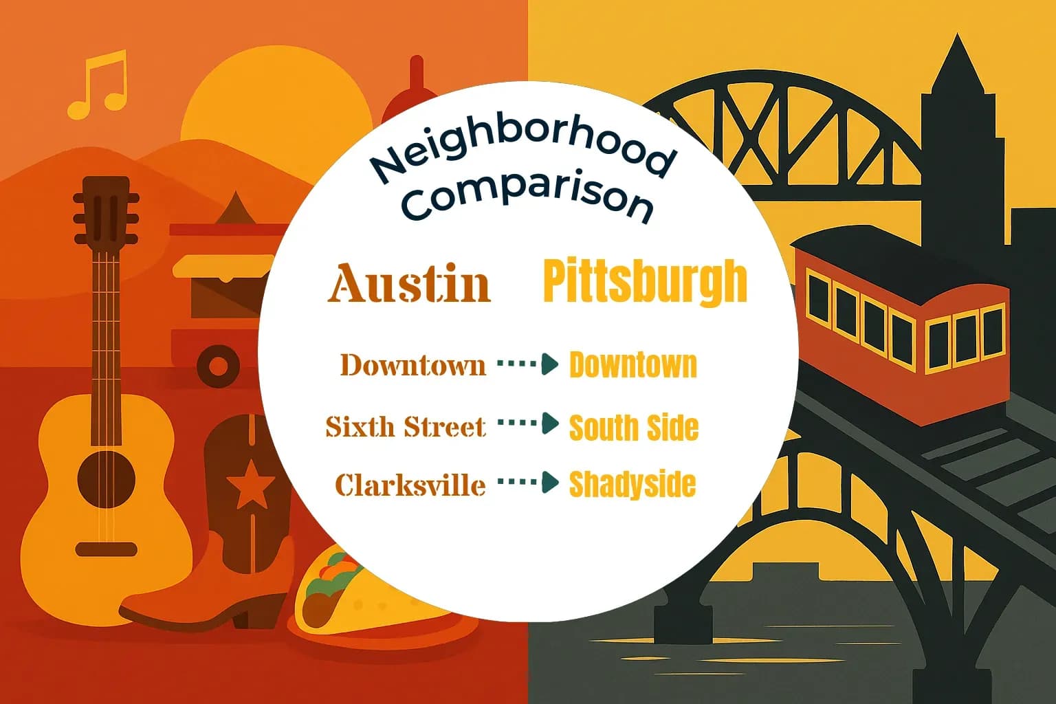Austin vs Pittsburgh Neighborhood Comparison